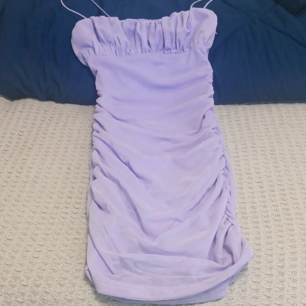 Lavender Rouched Dress